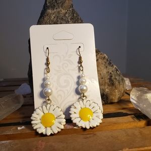 Handmade sunflower earrings
